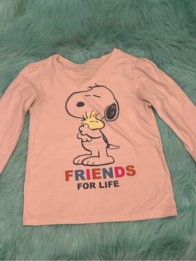 Peanuts Pink Snoopy & Woodstock 'Friends for Life' Long Sleeve Tee